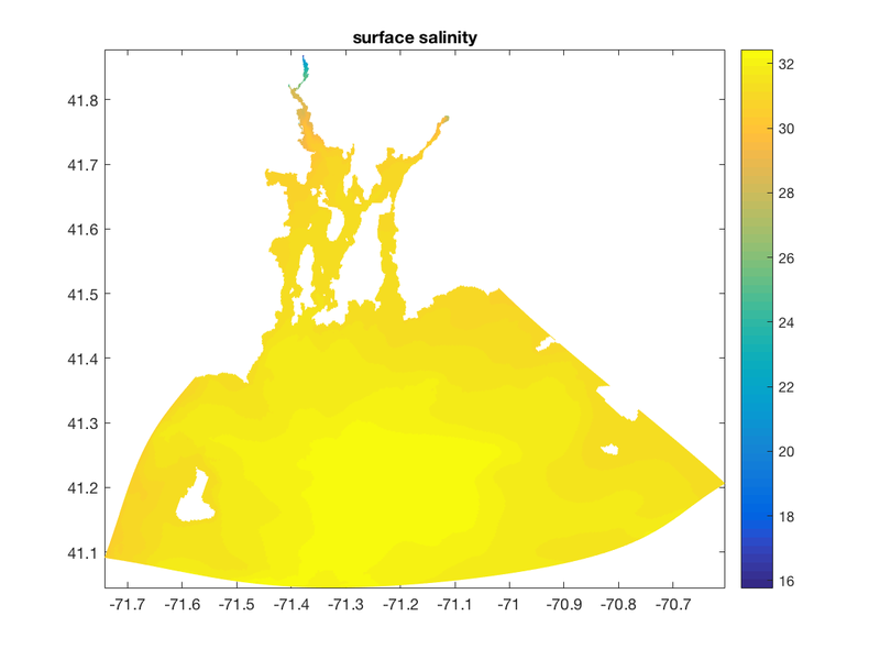 initial surface salinity