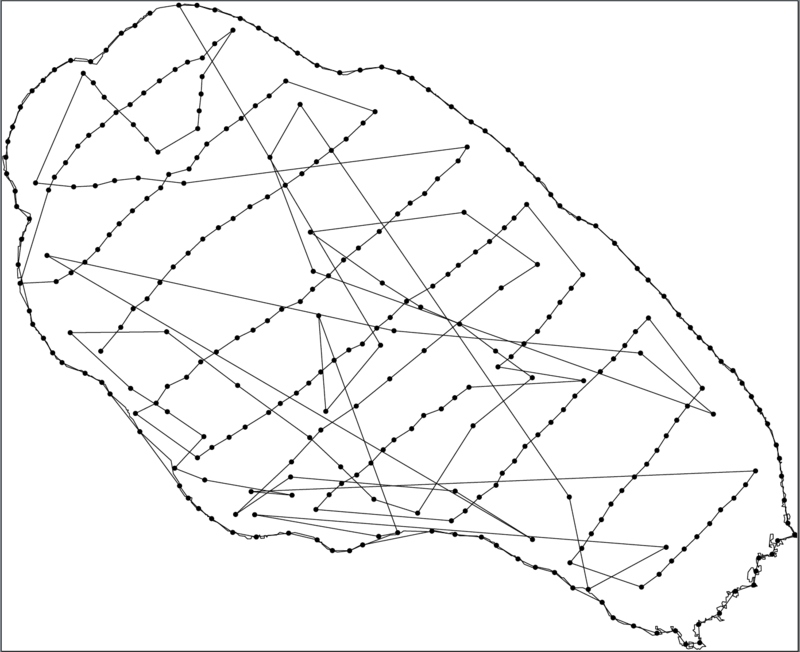 Preprocessed data: points which are too close to each other are averaged.