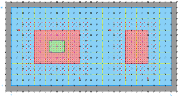Ngrids = 4 NestLayers = 3 GridsInLayer = 1   2   1 Ncontact = 6 Donor Grid = red Receiver Grid = blue