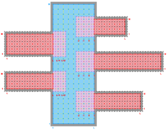 Ngrids = 6 NestLayers = 1 GridsInLayer = 6 Ncontact = 10 Donor Grid = blue Receiver Grid = red