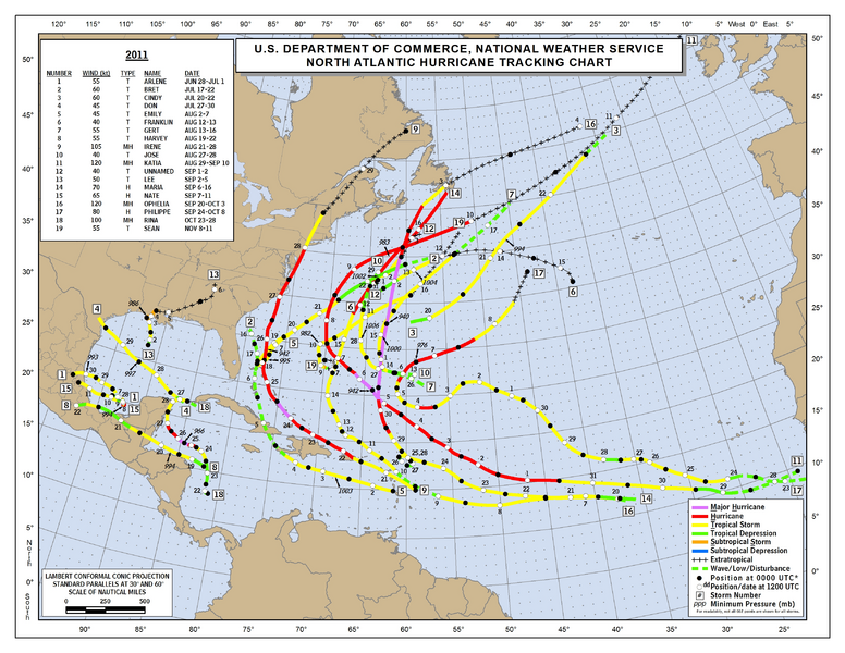 File:2011 Atlantic hurricane tracks.png